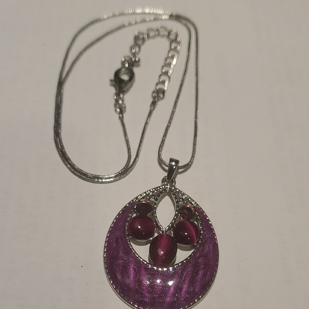 Purple Pendant Necklace